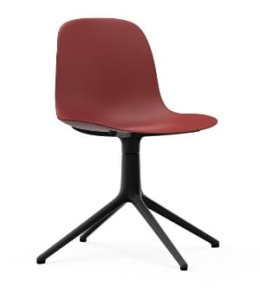 NORMANN COPENHAGEN krzesło obrotowe FORM SWIVEL 4L czarne / czerwone