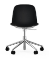 NORMANN COPENHAGEN krzesło na kółkach z regulacją wysokości FORM SWIVEL 5W aluminium/czarne
