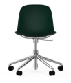 NORMANN COPENHAGEN krzesło na kółkach z regulacją wysokości FORM SWIVEL 5W aluminium/czerwone