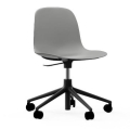 NORMANN COPENHAGEN krzesło na kółkach z regulacją wysokości FORM SWIVEL 5W czarne/szare