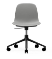NORMANN COPENHAGEN krzesło na kółkach z regulacją wysokości FORM SWIVEL 5W czarne/szare