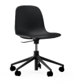 NORMANN COPENHAGEN krzesło na kółkach z regulacją wysokości FORM SWIVEL 5W czarne