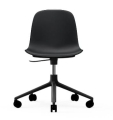NORMANN COPENHAGEN krzesło na kółkach z regulacją wysokości FORM SWIVEL 5W czarne