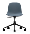 NORMANN COPENHAGEN krzesło na kółkach z regulacją wysokości FORM SWIVEL 5W czarne/niebieskie