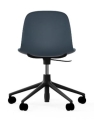 NORMANN COPENHAGEN krzesło na kółkach z regulacją wysokości FORM SWIVEL 5W czarne/niebieskie
