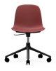 NORMANN COPENHAGEN krzesło na kółkach z regulacją wysokości FORM SWIVEL 5W czarne/czerwone