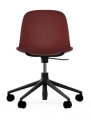 NORMANN COPENHAGEN krzesło na kółkach z regulacją wysokości FORM SWIVEL 5W czarne/czerwone