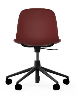 NORMANN COPENHAGEN krzesło na kółkach z regulacją wysokości FORM SWIVEL 5W czarne/czerwone