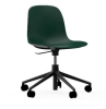 NORMANN COPENHAGEN krzesło na kółkach z regulacją wysokości FORM SWIVEL 5W czarne/zielone