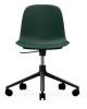 NORMANN COPENHAGEN krzesło na kółkach z regulacją wysokości FORM SWIVEL 5W czarne/zielone