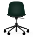 NORMANN COPENHAGEN krzesło na kółkach z regulacją wysokości FORM SWIVEL 5W czarne/zielone