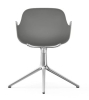 NORMANN COPENHAGEN krzesło obrotowe z podłokietnikami FORM SWIVEL 4L aluminium/szare