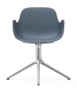 NORMANN COPENHAGEN krzesło obrotowe z podłokietnikami FORM SWIVEL 4L aluminium/niebieskie