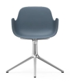 NORMANN COPENHAGEN krzesło obrotowe z podłokietnikami FORM SWIVEL 4L aluminium/niebieskie