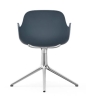 NORMANN COPENHAGEN krzesło obrotowe z podłokietnikami FORM SWIVEL 4L aluminium/niebieskie