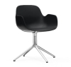 NORMANN COPENHAGEN krzesło obrotowe z podłokietnikami FORM SWIVEL 4L aluminium/czarne