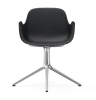NORMANN COPENHAGEN krzesło obrotowe z podłokietnikami FORM SWIVEL 4L aluminium/czarne