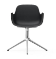 NORMANN COPENHAGEN krzesło obrotowe z podłokietnikami FORM SWIVEL 4L aluminium/czarne