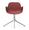 NORMANN COPENHAGEN krzesło obrotowe z podłokietnikami FORM SWIVEL 4L aluminium/czerwone