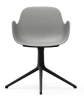 NORMANN COPENHAGEN krzesło obrotowe z podłokietnikami FORM SWIVEL 4L czarne/szare