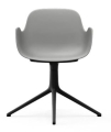 NORMANN COPENHAGEN krzesło obrotowe z podłokietnikami FORM SWIVEL 4L czarne/szare