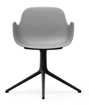 NORMANN COPENHAGEN krzesło obrotowe z podłokietnikami FORM SWIVEL 4L czarne/szare