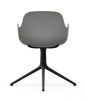 NORMANN COPENHAGEN krzesło obrotowe z podłokietnikami FORM SWIVEL 4L czarne/szare