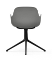 NORMANN COPENHAGEN krzesło obrotowe z podłokietnikami FORM SWIVEL 4L czarne/szare