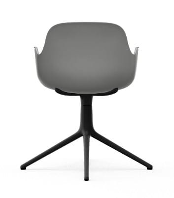 NORMANN COPENHAGEN krzesło obrotowe z podłokietnikami FORM SWIVEL 4L czarne/szare