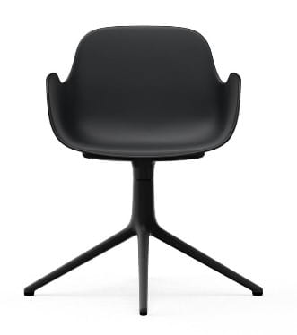 NORMANN COPENHAGEN krzesło obrotowe z podłokietnikami FORM SWIVEL 4L czarne