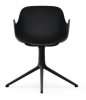 NORMANN COPENHAGEN krzesło obrotowe z podłokietnikami FORM SWIVEL 4L czarne