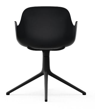 NORMANN COPENHAGEN krzesło obrotowe z podłokietnikami FORM SWIVEL 4L czarne
