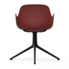 NORMANN COPENHAGEN krzesło obrotowe z podłokietnikami FORM SWIVEL 4L czarne/czerwone