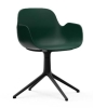 NORMANN COPENHAGEN krzesło obrotowe z podłokietnikami FORM SWIVEL 4L czarne/zielone