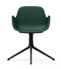 NORMANN COPENHAGEN krzesło obrotowe z podłokietnikami FORM SWIVEL 4L czarne/zielone