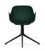 NORMANN COPENHAGEN krzesło obrotowe z podłokietnikami FORM SWIVEL 4L czarne/zielone