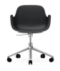 NORMANN COPENHAGEN krzesło na kółkach z regulacją wysokości z podłokietnikami FORM SWIVEL 5W aluminium/czarne