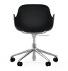 NORMANN COPENHAGEN krzesło na kółkach z regulacją wysokości z podłokietnikami FORM SWIVEL 5W aluminium/czarne