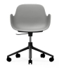 NORMANN COPENHAGEN krzesło na kółkach z regulacją wysokości z podłokietnikami FORM SWIVEL 5W czarne/szare