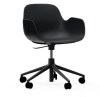 NORMANN COPENHAGEN krzesło na kółkach z regulacją wysokości z podłokietnikami FORM SWIVEL 5W czarne