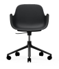 NORMANN COPENHAGEN krzesło na kółkach z regulacją wysokości z podłokietnikami FORM SWIVEL 5W czarne