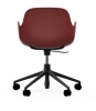NORMANN COPENHAGEN krzesło na kółkach z regulacją wysokości z podłokietnikami FORM SWIVEL 5W czarne/czerwone