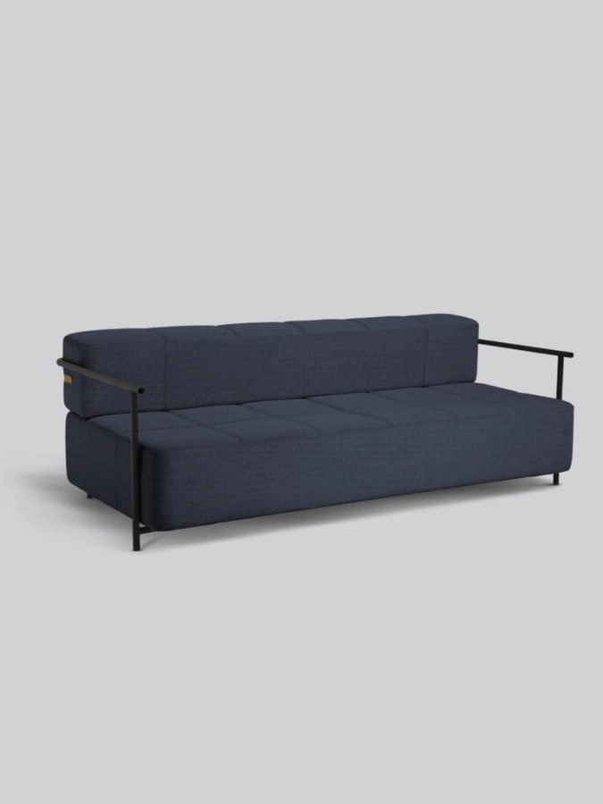 NORTHERN sofa rozkładana z podłokietnikami DAYBE granatowa