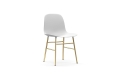 NORMANN COPENHAGEN krzesło FORM STEEL mosiądz/białe