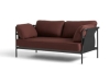 HAY sofa CAN 2-osobowa czarna stal/czarna tkanina