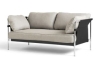 HAY sofa CAN 2-osobowa chrom/czarna tkanina