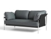 HAY sofa CAN 2-osobowa chrom/czarna tkanina
