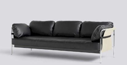 HAY sofa CAN 3-osobowa chrom/naturalna tkanina