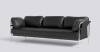 HAY sofa CAN 3-osobowa chrom/czarna tkanina