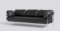 HAY sofa CAN 3-osobowa chrom/czarna tkanina